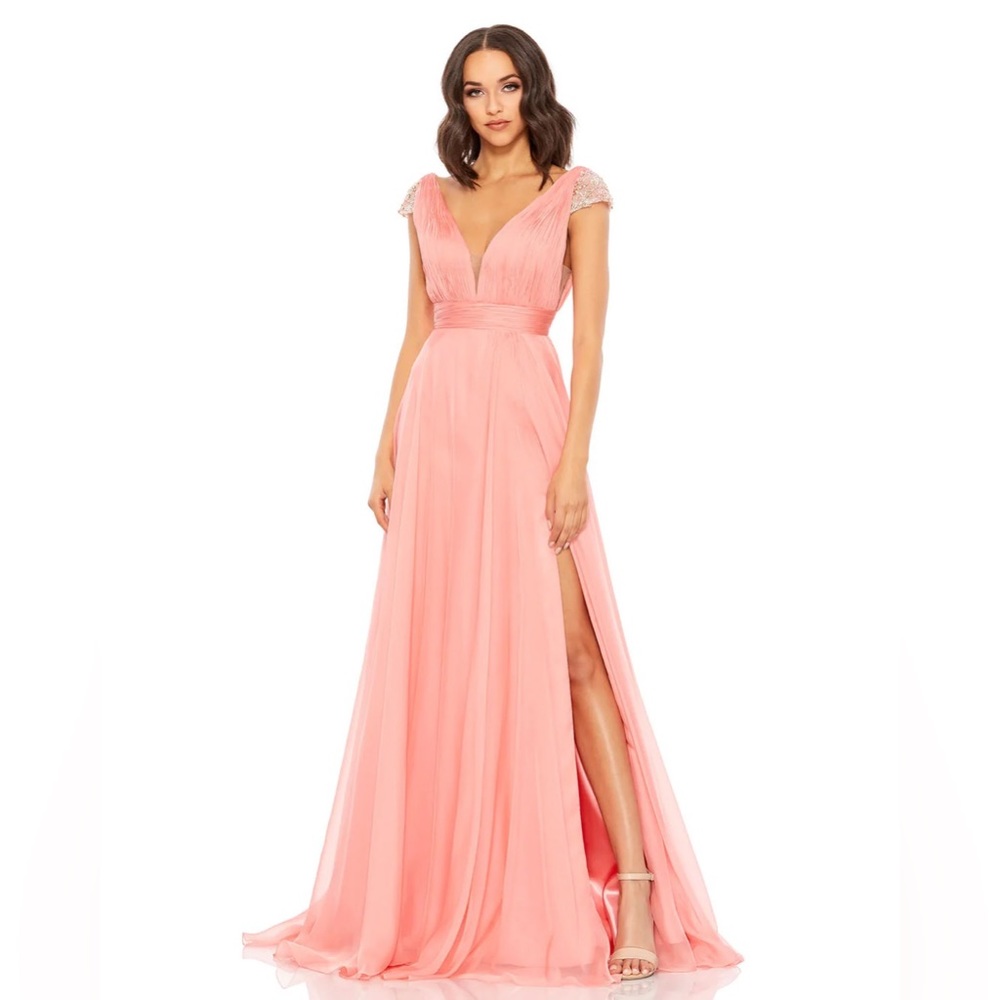 Mac Duggal Pink Maxi Dress